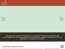 Tablet Screenshot of oklahomacenterfornonprofits.org